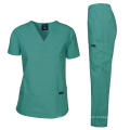 Lasheen Two Pieces high quality Hospital Uniforms Women and Man Nursing Scrubs Suit Beauty Salon Work Cloth Scrubs Set